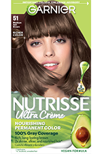 Medium Ash Brown Hair Color Nutrisse Ultra creme Nourishing permanent color Gray Coverage - Garnier